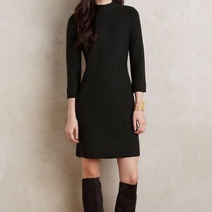 Anthropologie Mock Neck Wool Dress w Pockets, XSP
